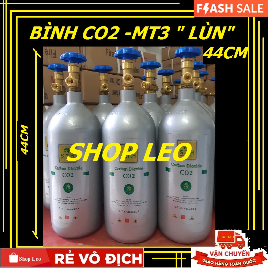 Bình Co2 (3Kg) "LÙN" Full Bộ Van Điện- Trọn bộ bình Co2 MT3 (3kg) - Bình Co2 MT3 thủy sinh