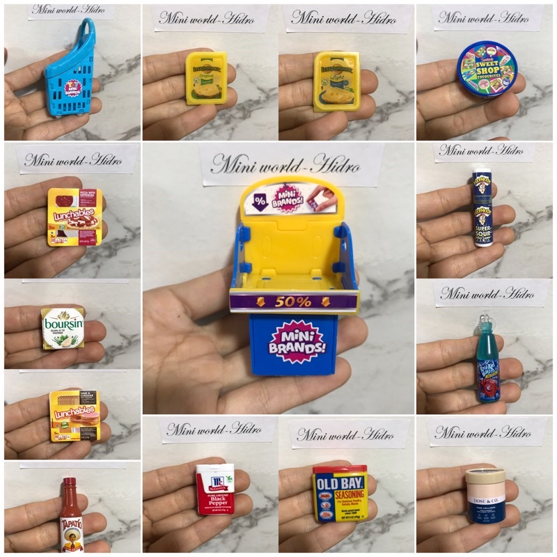 Đồ chơi toy mini Brands chính hãng gia dụng dầu gội thức ăn mỹ phẩm tã sữa tí hon phụ kiện cho búp bê Barbie, BDJ tỉ lệ