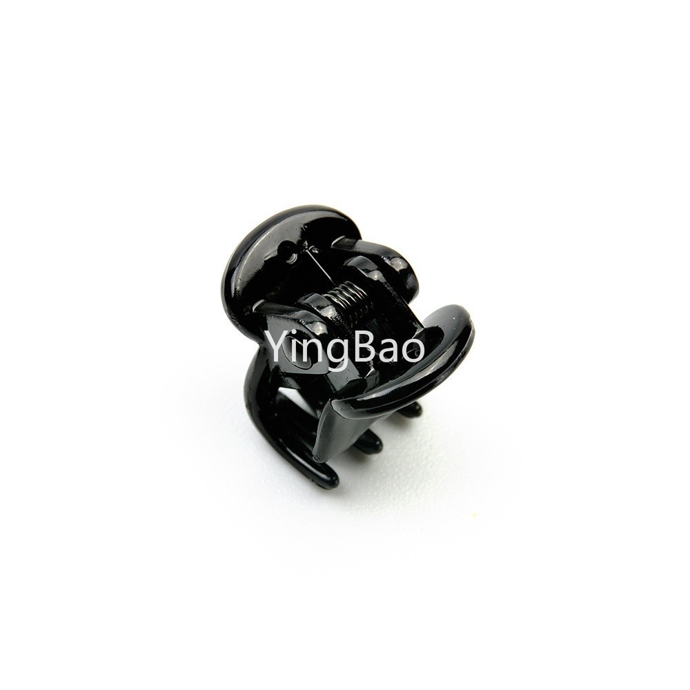 Bộ 10 Kẹp Tóc 6 Móng Vuốt Nhựa Màu Đen Cho Bé