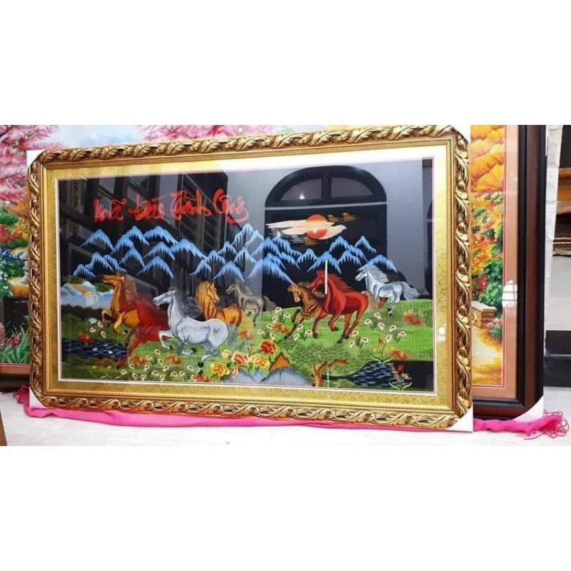 Tranh thêu sẵn chưa khung  1m3*75