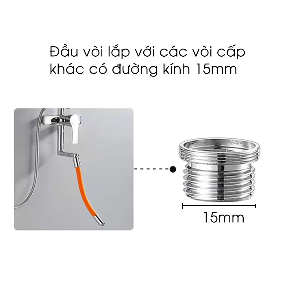 Ống mở rộng vòi nước bằng silicon xoay 720 độ linh hoạt tiện dụng cho nhà bếp ( hàng có sẵn )