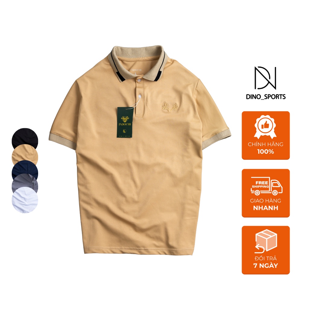 Áo polo nam DINO SPORTS áo phông polo có cổ thêu mát mịn thấm hút và thoáng khí