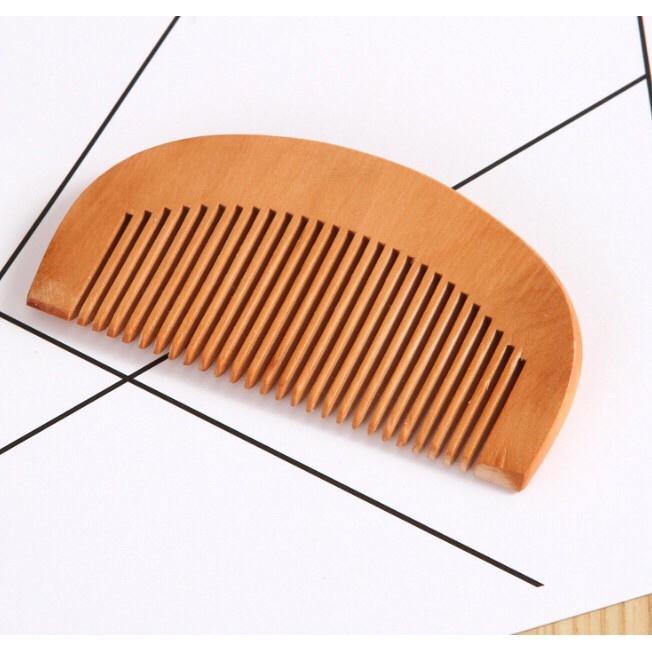 Lược Gỗ Chải Tóc, Massage Da Đầu Mini Tích Điện Nhỏ Xinh, Tiện Lợi, Cao Cấp