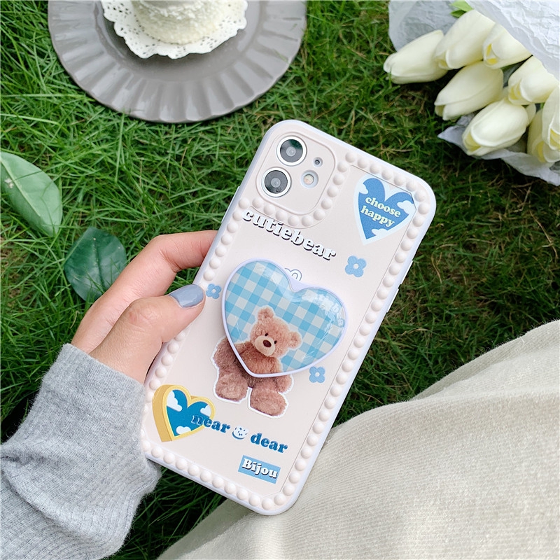 Ốp Điện Thoại Mềm Có Giá Đỡ Hình Gấu Cho Apple X / Xs / Xr / Se 7 / 11se20 | BigBuy360 - bigbuy360.vn