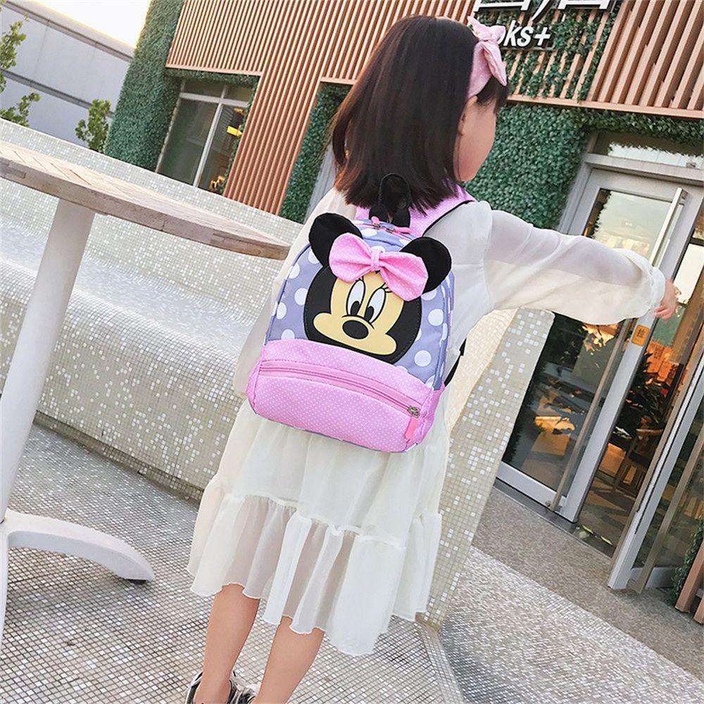 Ba Lô Đi Học Họa Tiết Chuột Minnie Đáng Yêu Cho Bé