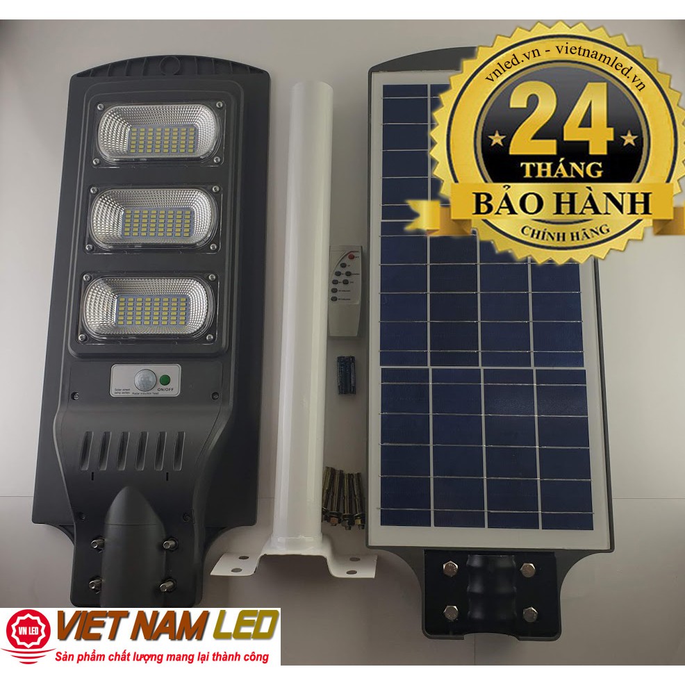 Đèn đường led năng lượng mặt trời 90W + cần đèn