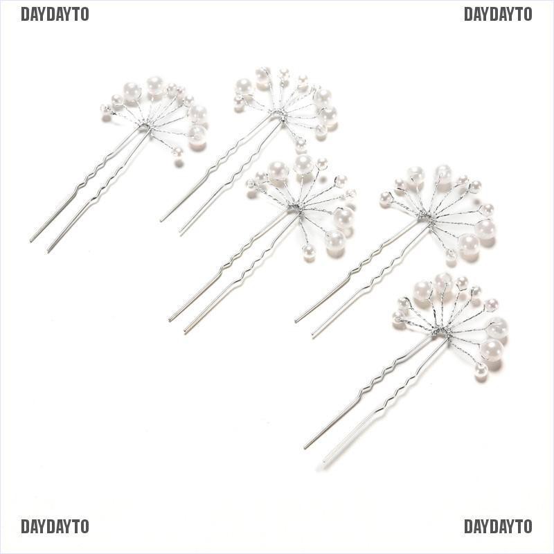 Trâm Cài Tóc Hình Bông Hoa Đính Ngọc Trai Nhân Tạo Thời Trang