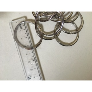 10 khoen tròn inox móc làm sổ, scrapbook (cỏng sổ)