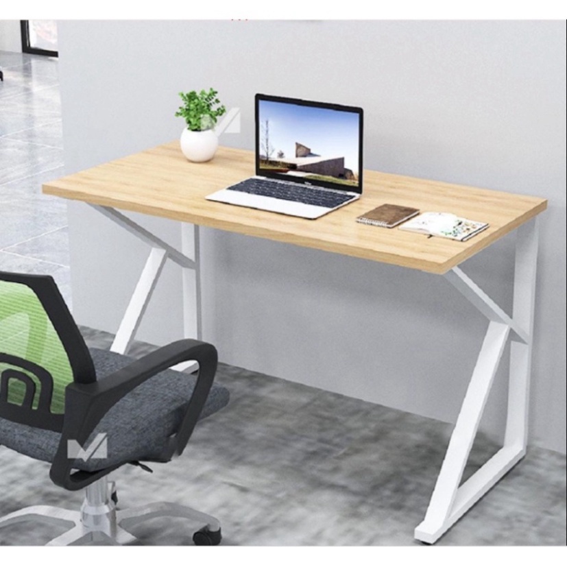Bàn làm việc chữ U, K 120x60x70 mặt gỗ MDF chân sắt sơn tĩnh điện dùng học tập, để máy tính