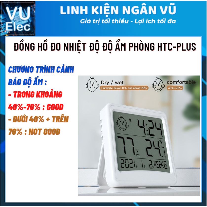 Máy Đo Nhiệt Độ độ ẩm HTC-PLUS bản FULL chức năng