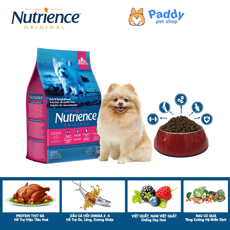 Hạt Nutrience Original Cho Chó Trưởng Thành Giống Nhỏ - Gà & Rau Củ Quả