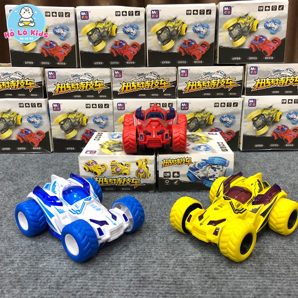 Ô tô đồ chơi xe địa hình đầu xoay 360 độ, xe ô tô bánh đà cao cấp cho bé Hồ Lô Kids