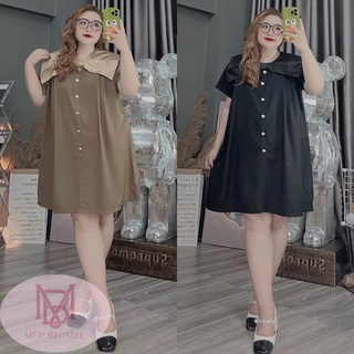 [Múp Bigsize] Đầm chữ A phối vạt to bigsize 60-110kg