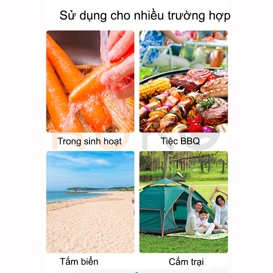 Thùng đựng nước co giãn thích hợp cho những chuyến đi chơi dã ngoại, cắm trại, nấu ăn...