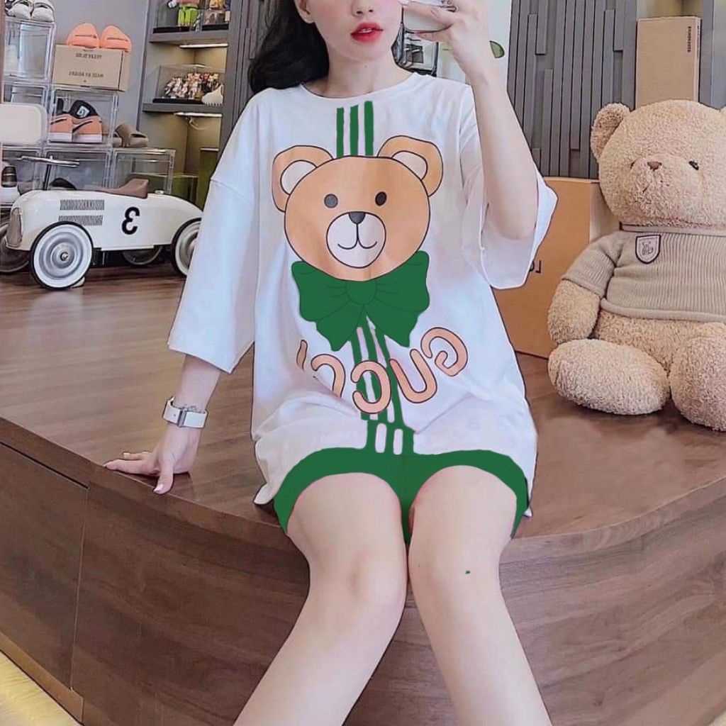 Đồ bộ nữ đồ mặc nhà đẹp dễ thương quần đùi Set đồ bộ nữ ngố thun cotton co giãn bigsize thể thao ESHOP BD06