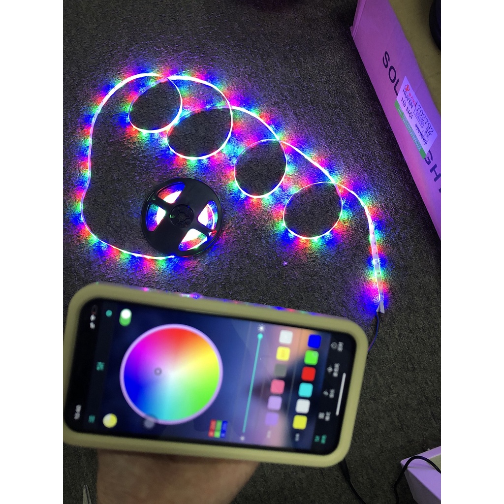 Bộ Đèn Led RGB 5M Dây Dán Đổi Nhiều Màu Có Điển Khiển và Dùng App Led 7 màu RGB quay tik tok giá rẻ