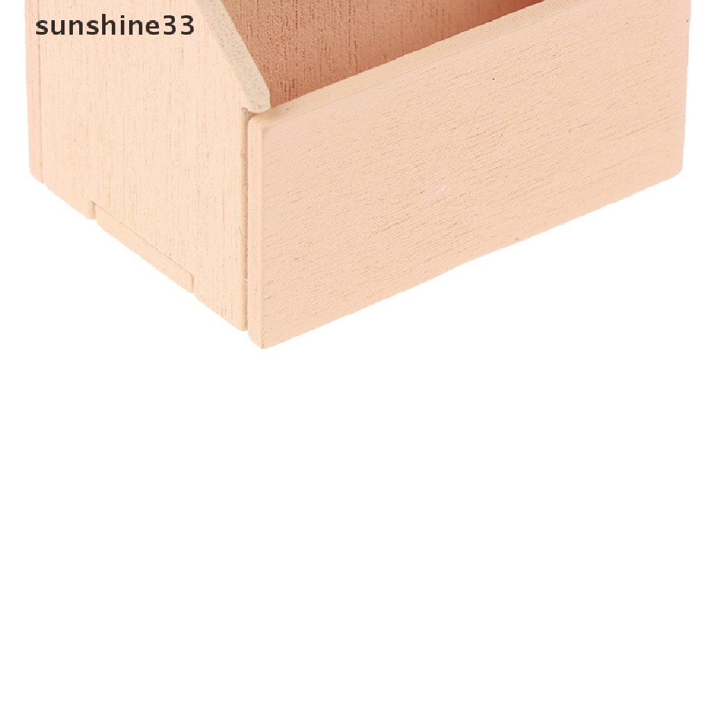 Giỏ đựng trái cây/ thức ăn bằng gỗ tỉ lệ 1 / 12 trang trí nhà búp bê