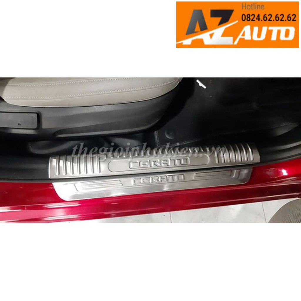 Bộ Ốp bậc cửa, Nẹp bước chân Kia Cerato 2019-2021–  INOX(hàng cao cấp)