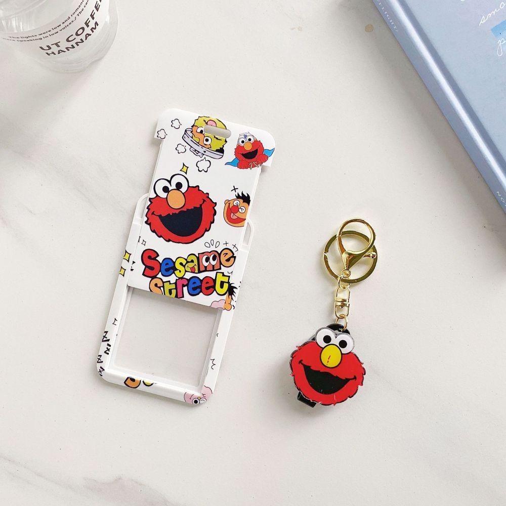 Ví Đựng Thẻ Tín Dụng / Thẻ ID / Xe Buýt Họa Tiết Sesame Street Có Móc Khóa Tiện Lợi