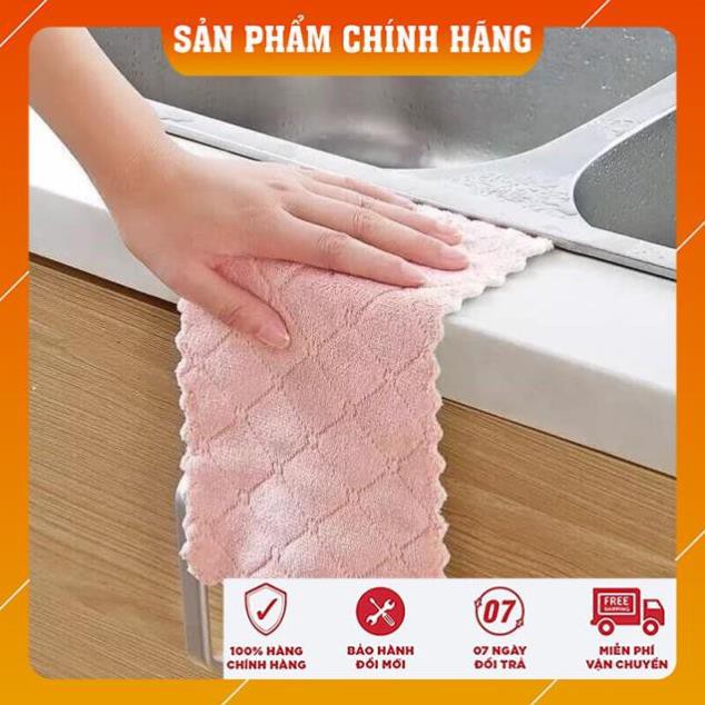 Khăn Lau Đa Năng Siêu Thấm 2 Mặt Mềm Mại Siêu Sạch Chống Dính Dầu Mỡ Nhanh Khô (Combo 10  Khăn)