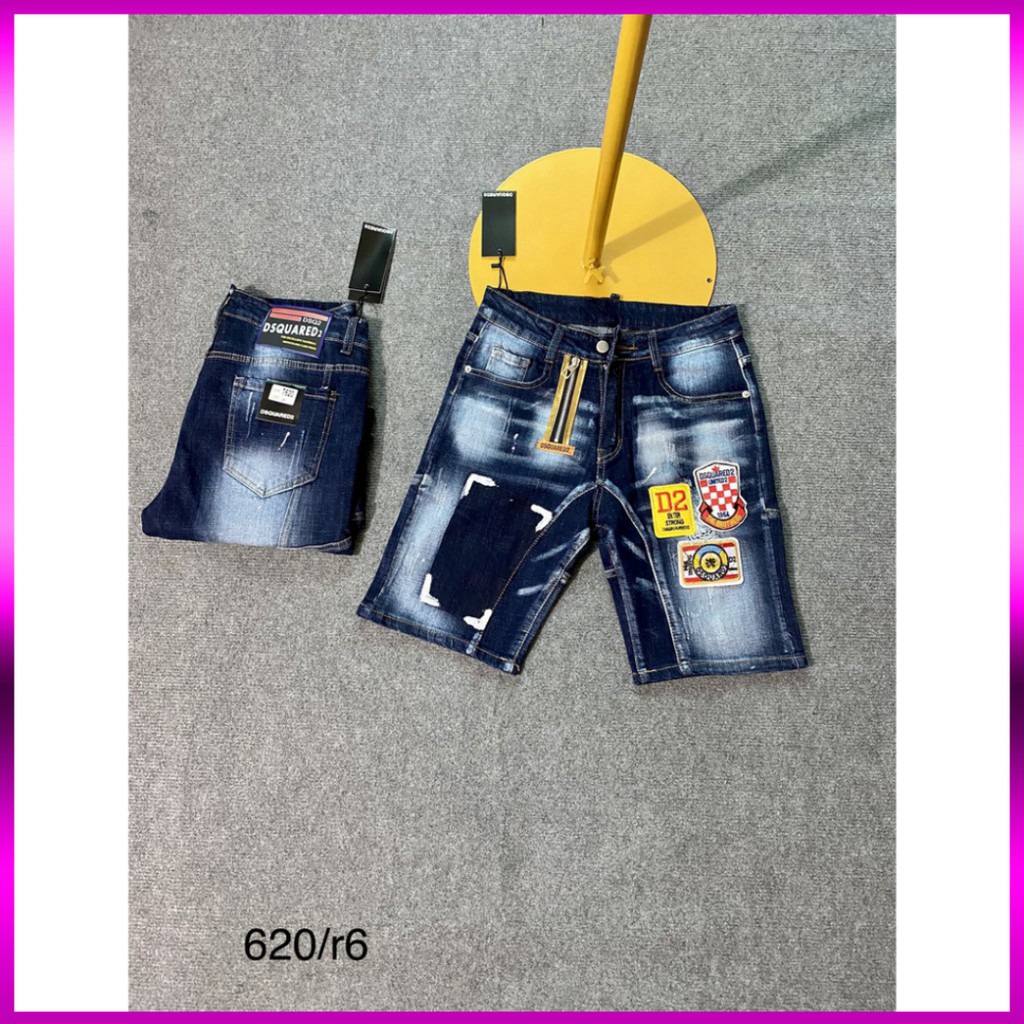 Quần Ngố Bò Dsq, Short Bò Nam Dsq Khóa Lệch , Huy Hiệu Thêu Logo Hàng Siêu Đẹp | BigBuy360 - bigbuy360.vn