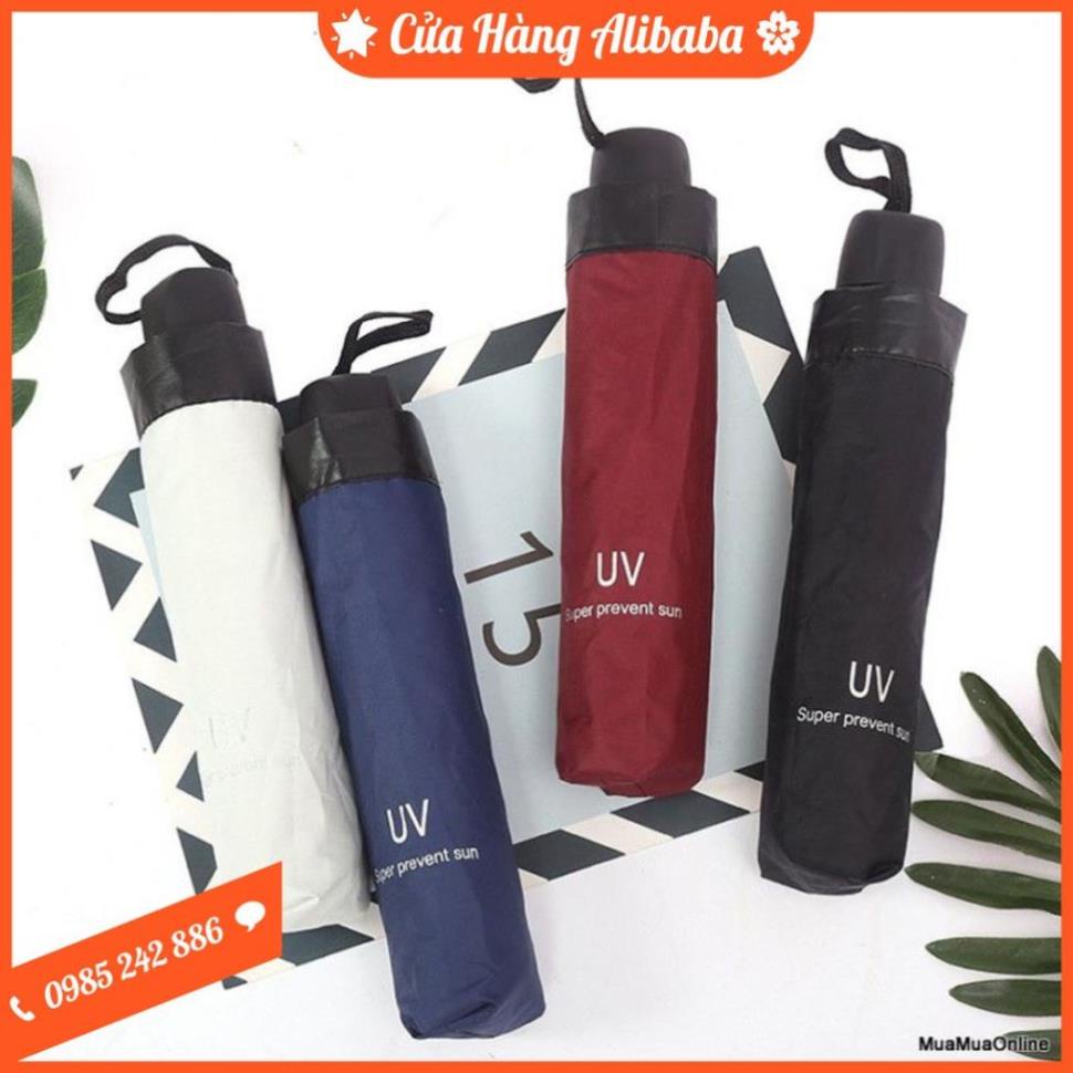 Ô Dù Che Mưa Nắng Chống Tia UV 2 lớp mở tay thủ công, gấp gọn cầm tay - TongkhoGiaDung
