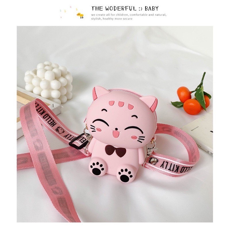 Túi đeo bé gái,Túi silicon bé gái,