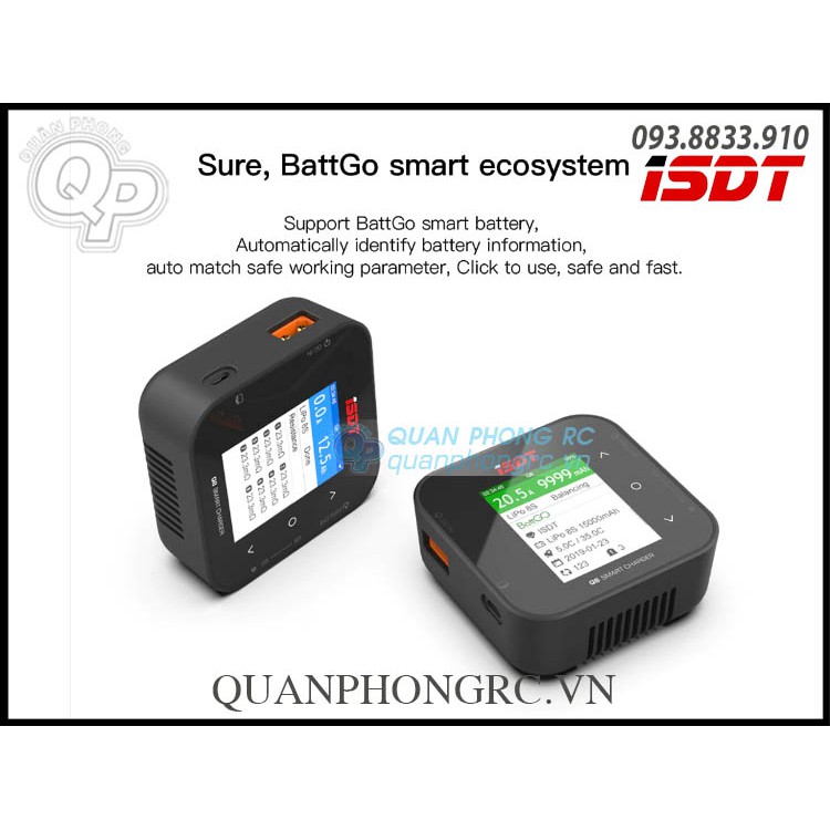 Sạc ISDT Q8 500W 20A 1-8S Smart Charger