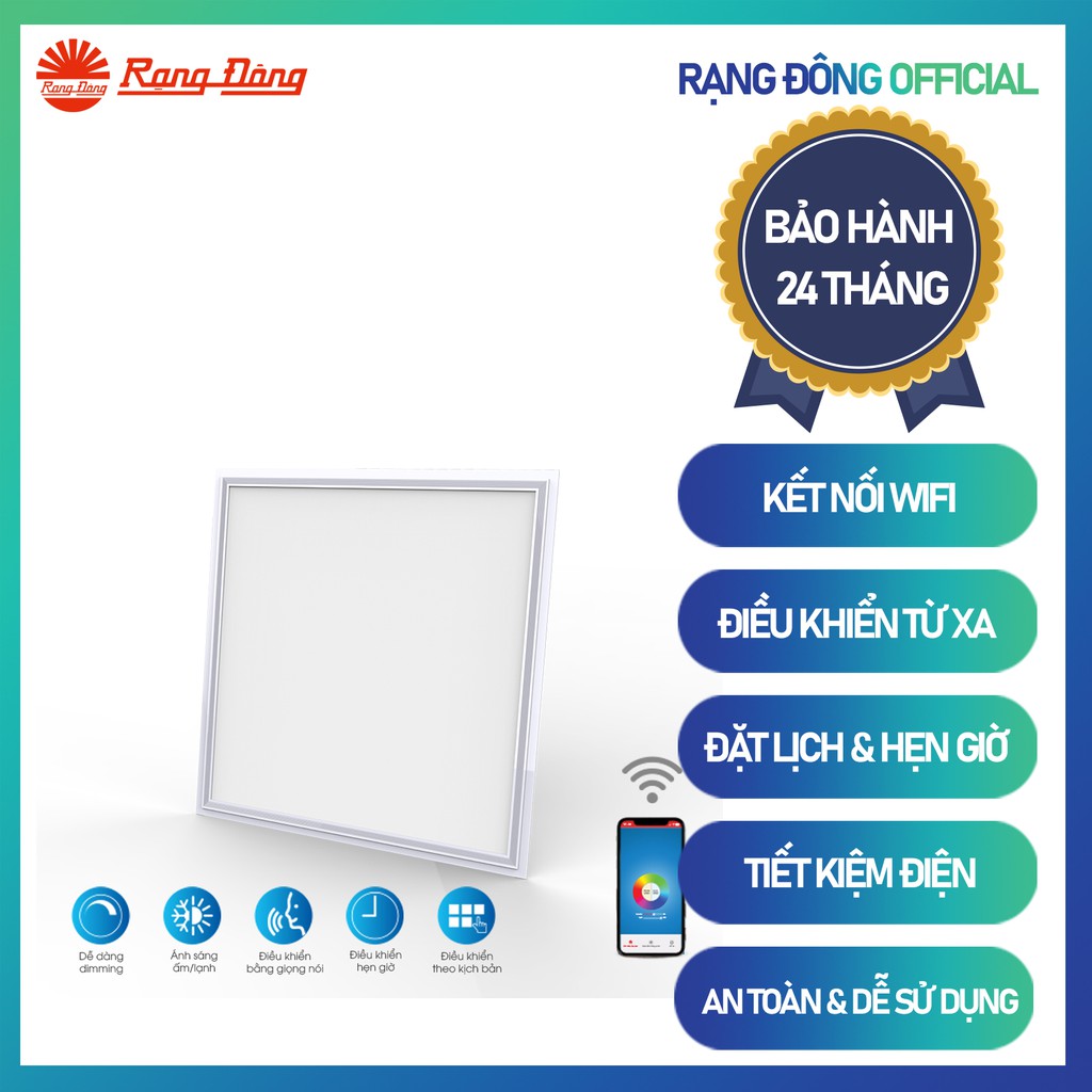 Đèn LED Panel điều khiển từ xa bằng app điện thoại model: D P02 60x60 40W.WF