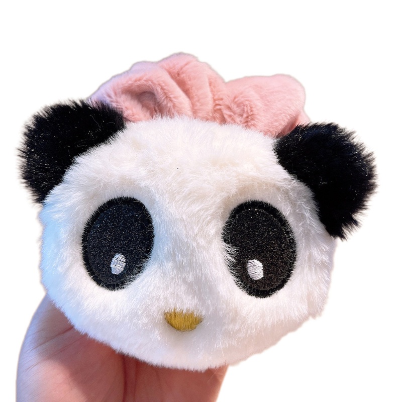 Dây Cột Tóc Co Giãn Hình Gấu Trúc Hoạt Hình Nhồi Bông Đáng Yêu