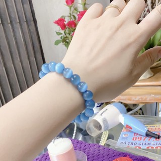 Vòng đá phong thủy xanh nước biển hợp mệnh thuỷ, mộc