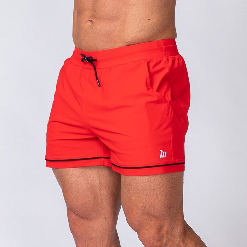 Quần Short nam thể thao Q001, vải cotton co giản, cạp chun, 5 màu, mặc ở nhà, tập gym, chạy bộ
