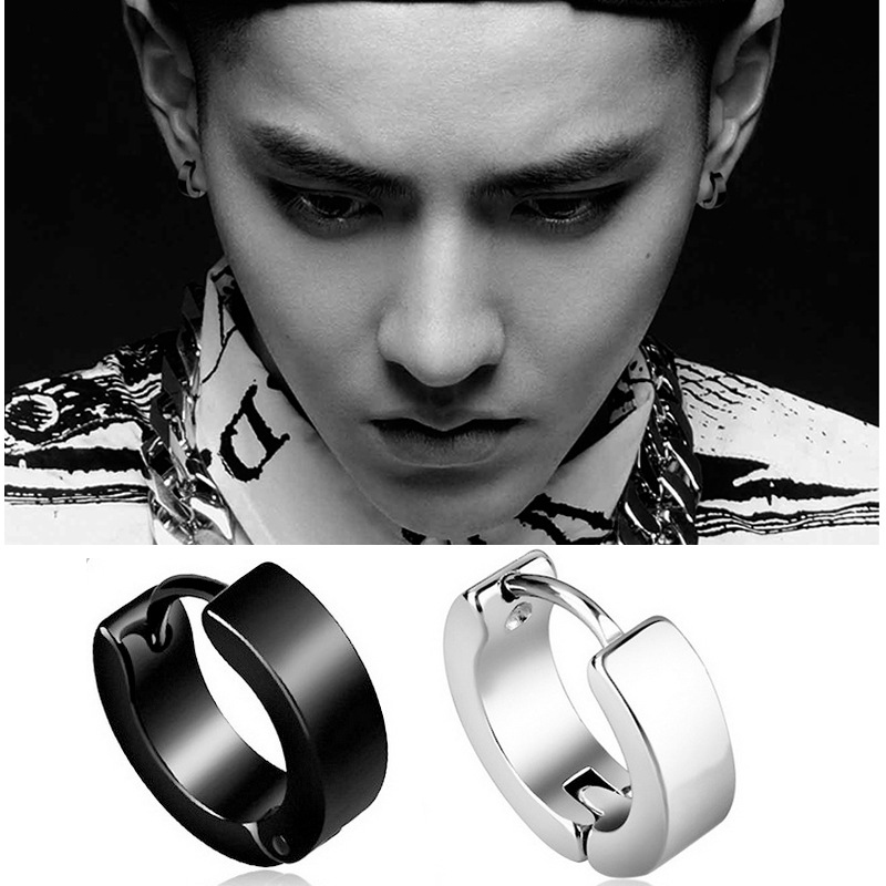 Hoa tai thép titan thời trang phong cách cho nam và nữ