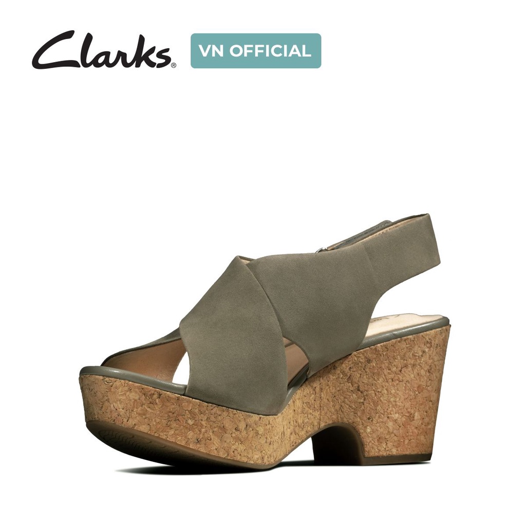 Sandal Đế Xuồng Da Nữ Clarks Maritsa Lara màu Xanh Nubuck