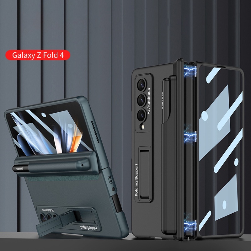 Ốp lưng Samsung Galaxy Z Fold 4 5G ốp điện thoại Z Fold4 ốp ZFold 4 case W23 F9360 casing Folder 4 Ốp Điện Thoại Silicon Với Khung Hít Nam Châm Bảo Vệ Bút Cảm Ứng Gấp Cho Samsung Z Fold4 ZFold4