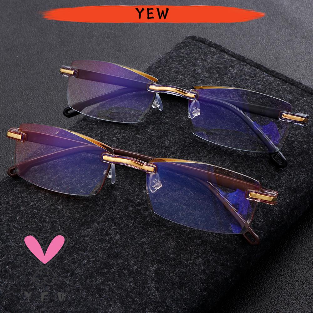 Kính Đọc Sách Không Viền Siêu Nhẹ Chống Tia Bức Xạ Ánh Sáng Xanh + 1.0 Đến 3.0 Độ