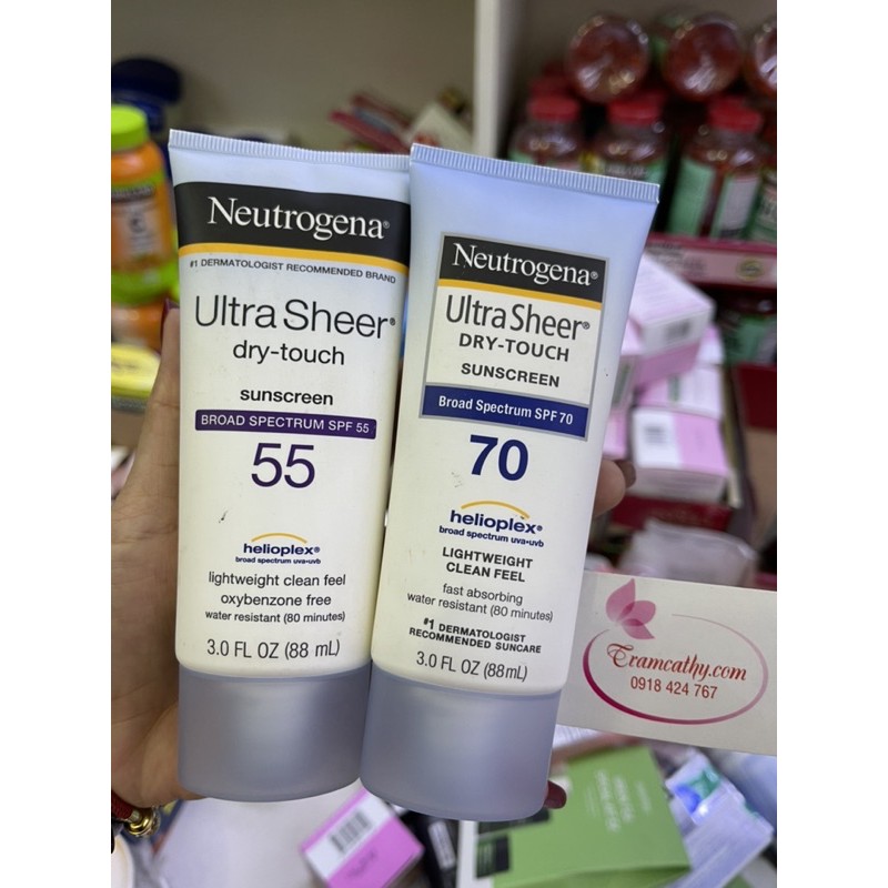 Kem chống nắng Neutrogena 70  Neutrogena Ultra Sheer Dry Touch SPF 70