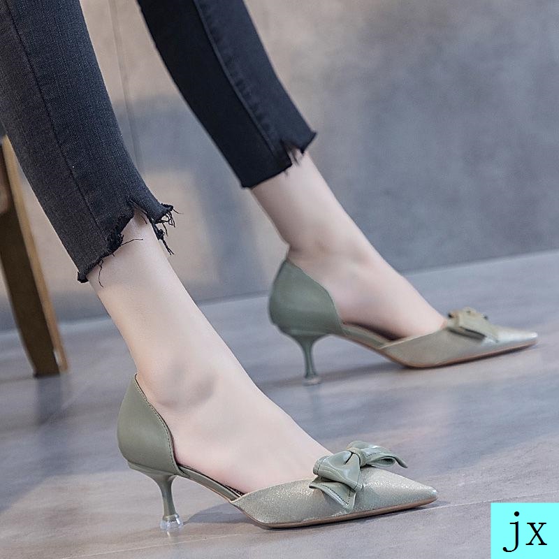 Giày cao gót thiết kế thời trang mùa hè Hàn Quốc 2021 dành cho nữ