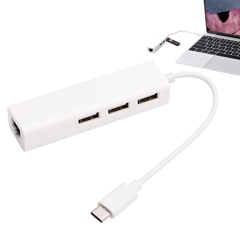 Bộ Chuyển Đổi 3 Cổng Usb-C 3.1 Sang Rj45 Ethernet Lan Cho Macbook