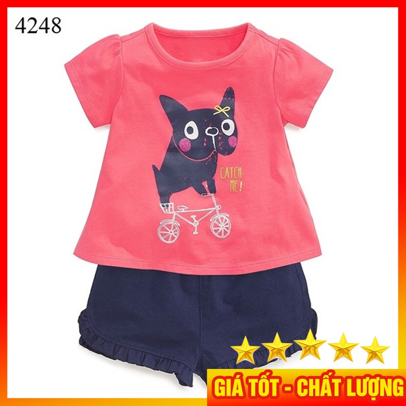 Bộ Jumping Beans đỏ chó đạp xe (Mã 4248) - Jumpingbeans.vn