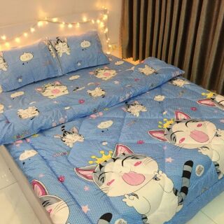 Set Chăn ga gối phao  poly ( người nhện,  khủng long,  doreamon...)