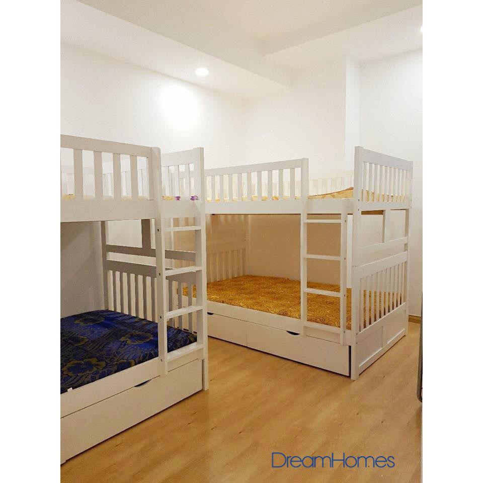 [XẢ HÀNG] Giường Tầng Unit Có Hộc Kéo (1m2)-Trắng | BigBuy360 - bigbuy360.vn