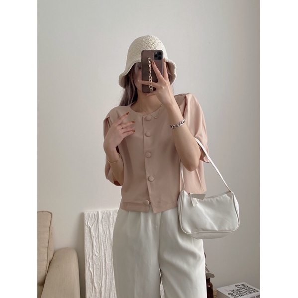áo điệu cúc bọc