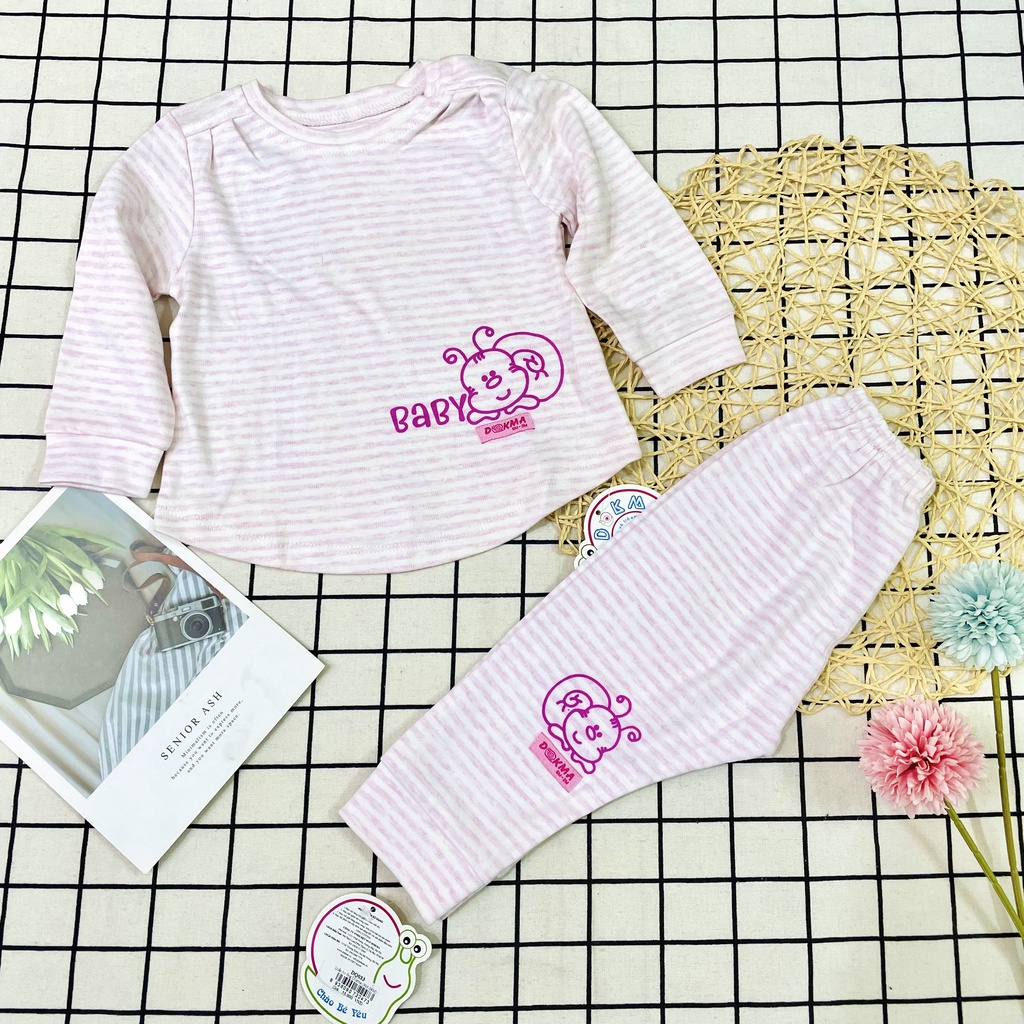 Dokma - Áo nỉ cài vai dài tay (9-24M) DA033A (DA151)