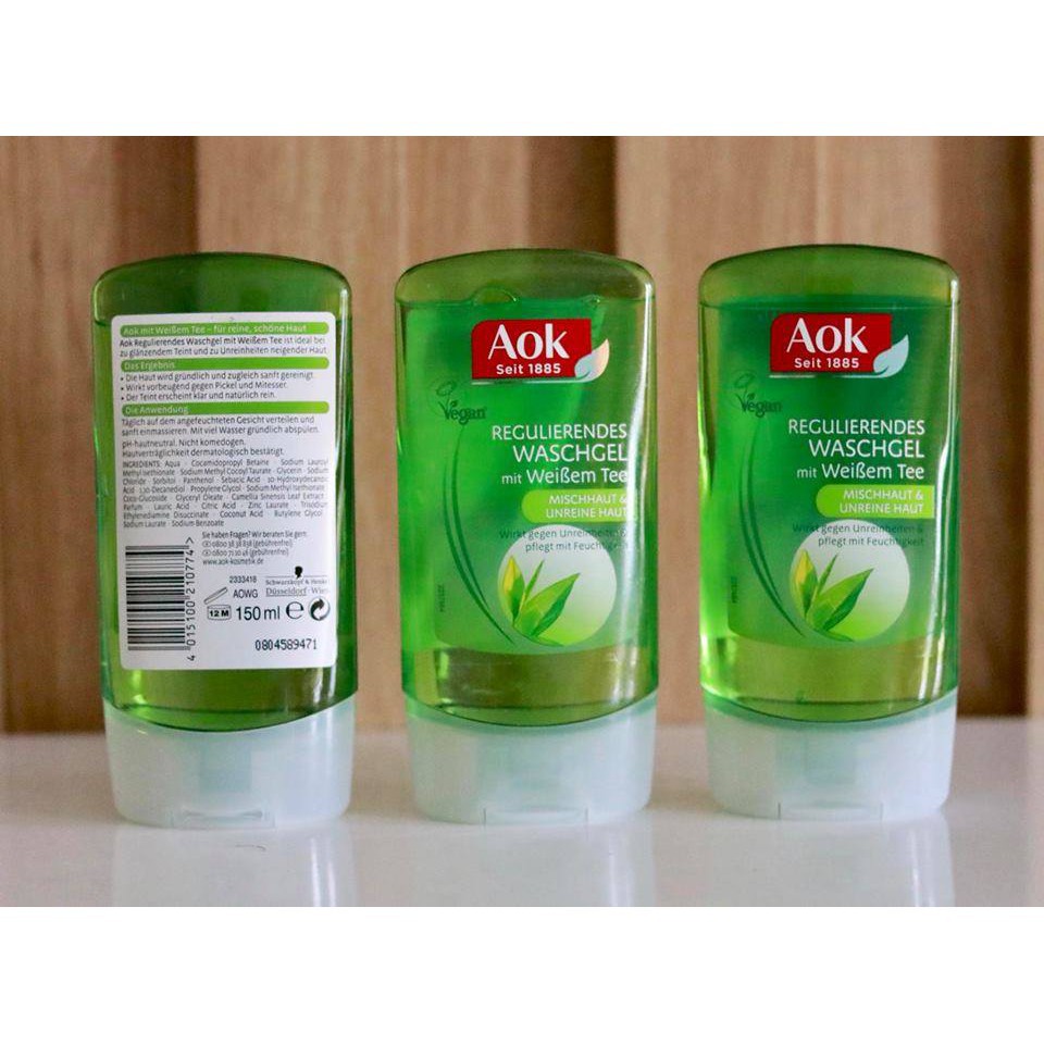( Hàng Đức chuẩn)Sữa rửa mặt AOK dạng gel chiết xuất từ tinh chất trà xanh