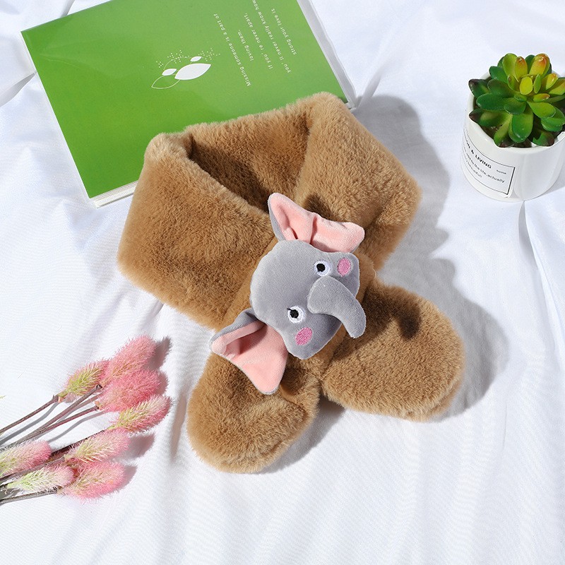 Khăn trẻ em cổ lông ngắn hình mèo các màu