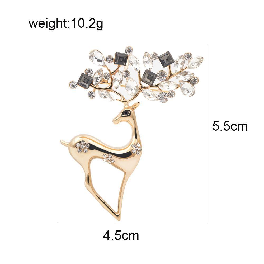 Ghim Cài Áo Hình Tuần Lộc Giáng Sinh Bằng Hợp Kim Sang Trọng