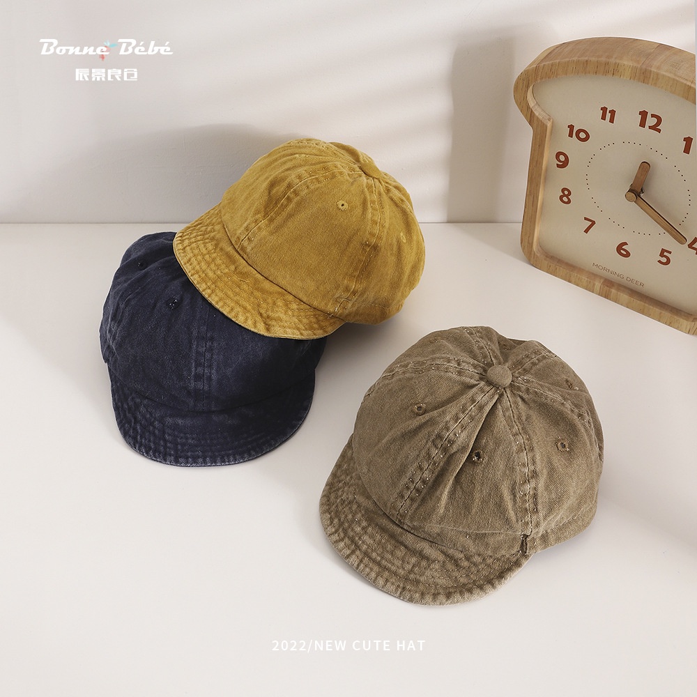 Mũ Lưỡi Trai Vành Mềm Mại Phong Cách Retro Nhật Bản Cho Bé