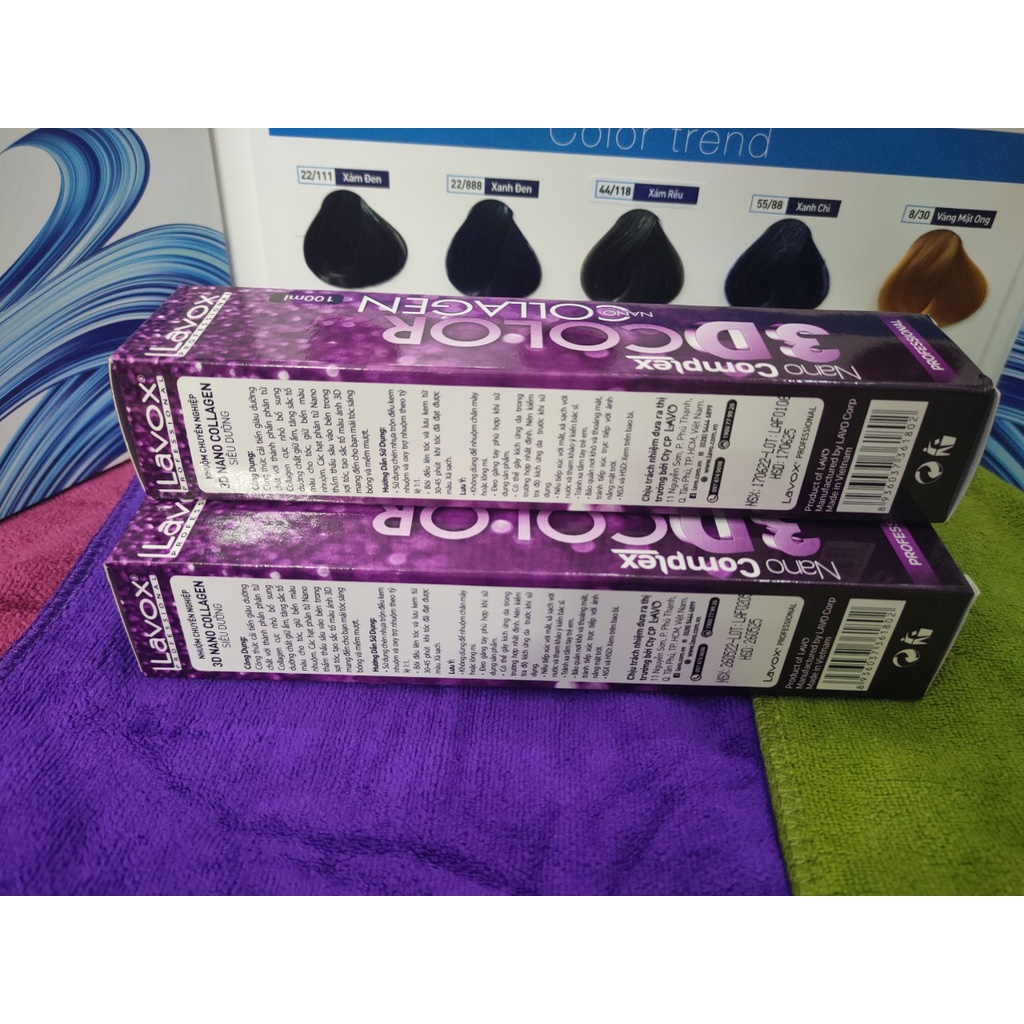 Màu nhuộm tóc Lavox Không đi kèm oxy trợ nhuộm