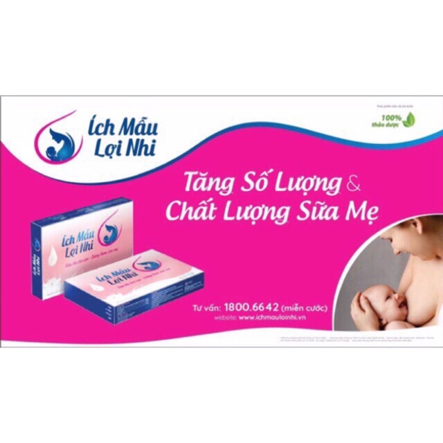 Ích mẫu lợi nhi - tăng số lượng và chất lượng sữa mẹ (hộp 20 viên)